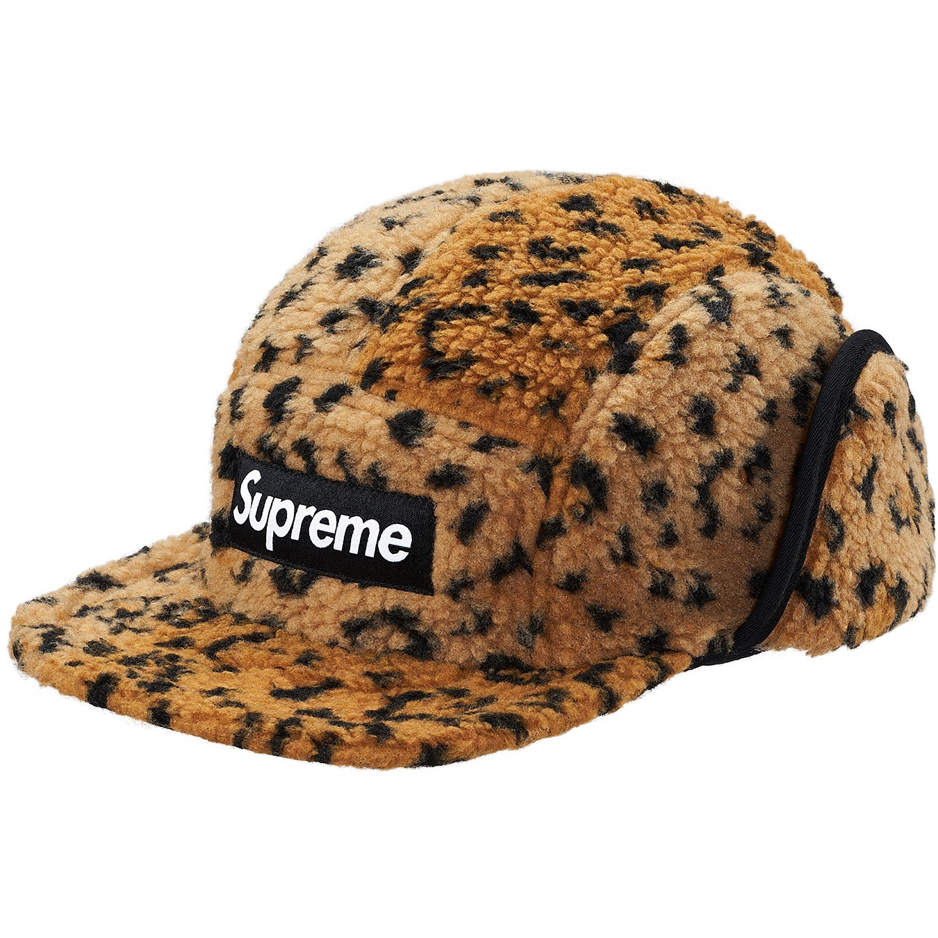 Leopard Polar Fleece Earflap Camp Cap view 6